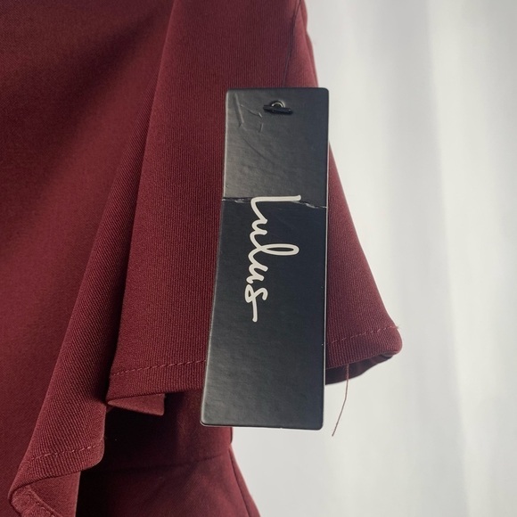 NWT Lulus Kiani Strapless Bodycon Dress in Burgundy Size Medium - Picture 7 of 9